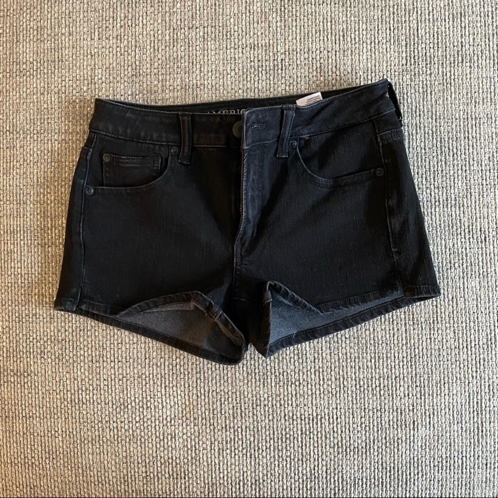 *4 for $25* American Eagle Black High Waist Shortie Shorts